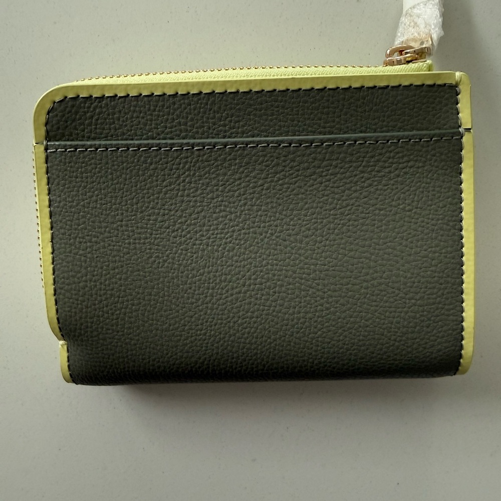 Kate Spade Gray and Yellow L-Zip Wallet - Picture 8 of 8